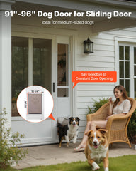 VEVOR dog door height adjustment adapts to sliding door height
