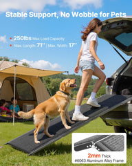 VEVOR Dog Ramp folded in trunk for compact storage
