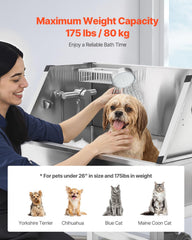 VEVOR hot and cold faucet with showerhead for customizable washing