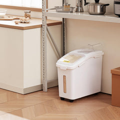 VEVOR bin shows transparent window and scale for monitoring contents