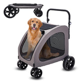 VEVOR Pet Stroller front view with roomy interior for pet comfort on walks
