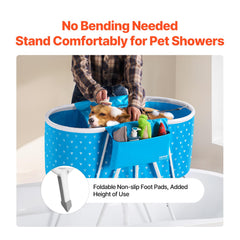 VEVOR triangular base provides stable, wobble-free bathing posture.