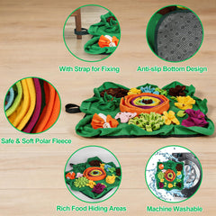 Vextronic snuffle mat is machine washable for easy cleaning after adventurous sniffing.