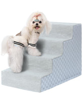 Vfrog dog stairs 4-step bed couch grey for easier climbs.