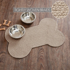VHC Brands braided PET rug adds texture while guarding floors during meals.