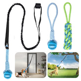 VibeVerve dog bungee toy ball: engaging ball bounce for active play and training.