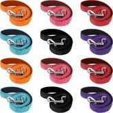 Vicenpal reflective dog leash red with double sided visibility for night walks