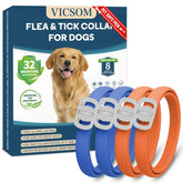 VICSOM four-pack dog flea collar pack shot for durable protection