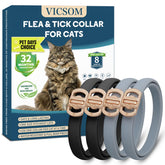 VICSOM flea collar for cats in a 4-pack, designed for practical feline protection.