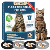 VICSOM flea collar for cats adjustable and waterproof protection.