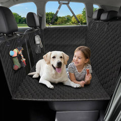 Victoper back seat extender in hammock mode for spacious, comfortable dog rides