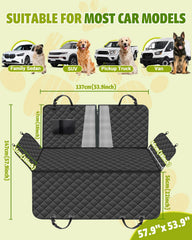 Victoper dog seat cover with mesh window keeps you and pet connected during rides.