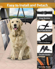 Victoper seat cover mesh window allows pet visibility and reduces stress