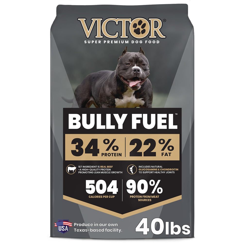 Victor Bully Fuel features real beef as the first ingredient to support lean muscle.