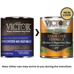VICTOR Chicken and Vegetables Stew in Gravy serving bowl β enhances flavor and moisture at mealtime.