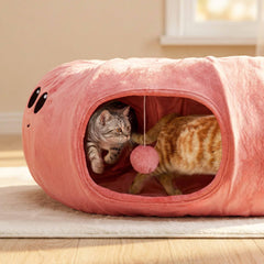 Viefin cat tunnel bed cozy cushion for peaceful naps