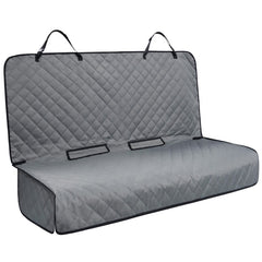 VIEWPETS bench car seat cover protector in grey shields back seat from fur and spills