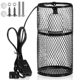 VIHOSE reptile heat lamp guard in-use for safe basking near warmth