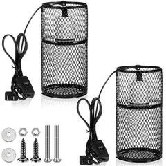 VIHOSE reptile heat lamp guard showing sturdy mesh protection for safe basking
