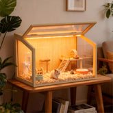 Vilanpaw hamster cage wooden 24-inch openable top, airy living space.