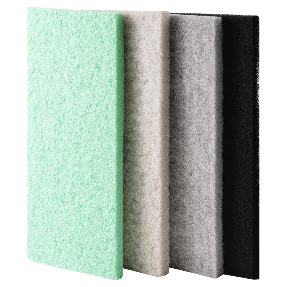 VILLNO 4-in-1 aquarium sponge filter pad for cleaner water