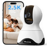 VIMTAG 2.5K pan-tilt camera with 360° coverage for complete home monitoring.