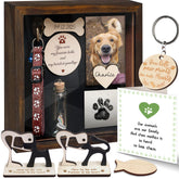 Vinatimes pet memorial shadow box collar holder keepsake with elegant display for cherished memories.