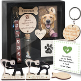 Vinatimes pet memorial shadow box front view with acrylic cover for keepsakes.