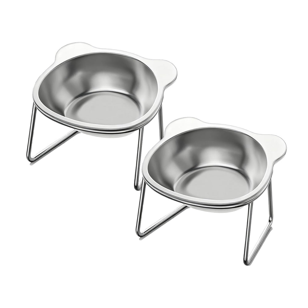 Vinqki elevated cat bowls with tilt stand for comfortable feeding
