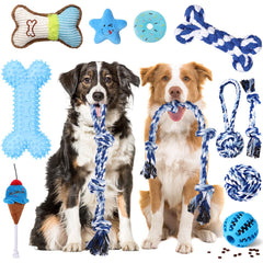 Vinsot large dog chew toys with rope and balls for aggressive chewers
