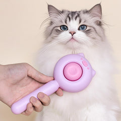 VIOJOJO self cleaning cat brush demonstrated for easy hair removal