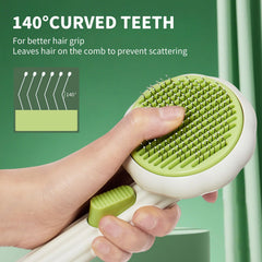 VIOJOJO skin-friendly rubber-tipped bristles soothe and massage pets.