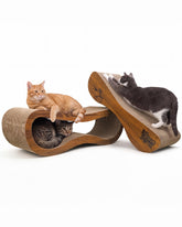 VIRAAGYIYOU 2-in-1 cat scratcher design invites versatile indoor scratching and hiding.