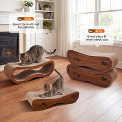 VIRAAGYIYOU curved scratch board bed supports play and rest.