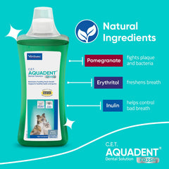 Cat dosing with Aquadent Fr3sh to support breath.