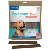 Virbac C.E.T. Veggiedent Flex large dog bag with tartar-control chews for oral care