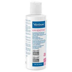 Virbac EPI-SOOTHE Shampoo for cats nourishes sensitive coats without stripping moisture.