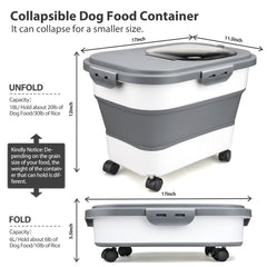 Viretec container with attachable wheels for easy movement when filled