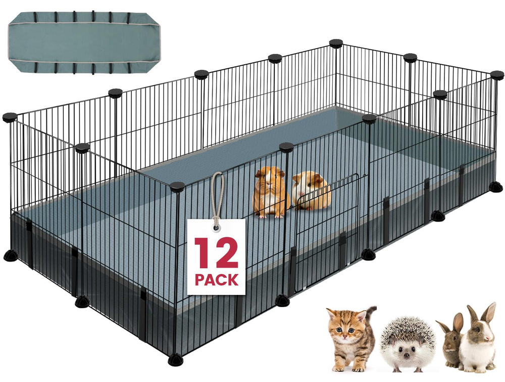 VISCOO 12-panel playpen assembled for versatile indoor and outdoor use.