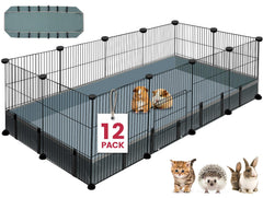 VISCOO 12-panel playpen assembled for versatile indoor and outdoor use.