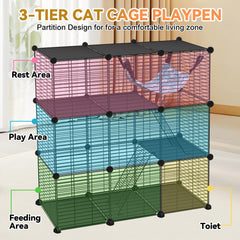 VISCOO Cat Cage demonstrates indoor-outdoor versatility for small pets.