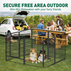 VISCOO dog playpen door panel access for easy pet entry and quick containment