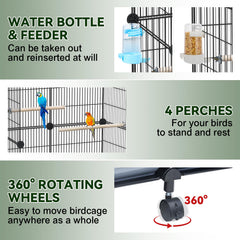 VISCOO water bottle and feeder mounted outside minimizes disturbance for birds