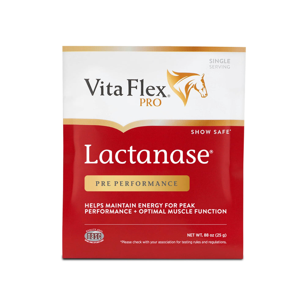 Vita Flex Pro Lactanase pre-performance packets ready for pre-ride energy.