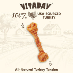 VITADAY rawhide-free turkey tendons chew offers a safe alternative for dogs.