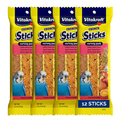 Vitakraft Crunch Sticks parakeet honey center displayed foraging and flavor