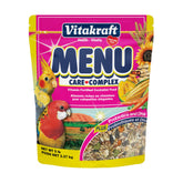 Vitakraft Menu Cockatiel Food bag front view promoting fresh resealable packaging for daily feeding.