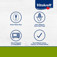 Vitakraft Mini Pops unpopped-gnaw-toy encourages natural chewing for dental wear.