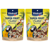 Vitakraft Super Fruit Cocktail parrot treat in hand, tasty enrichment for daily feeding