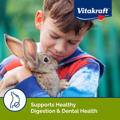 Vitakraft VitaSmart timothy hay base emphasizing high-fiber foundation for digestion